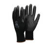 ECD Germany 36 paar werkhandschoenen met PU coating - maat 9-L - zwart - monteurshandschoenen