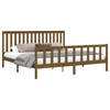 vidaXL Bedframe met hoofdbord grenenhout honingbruin 200x200 cm