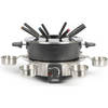 LIVOO DOC264 Elektrische fonduemachine 1000W - 1.8L - inclusief 8 fonduevorken en kraag - Regelbare thermostaat - RVS