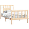 vidaXL Bedframe met hoofdbord massief hout 90x200 cm