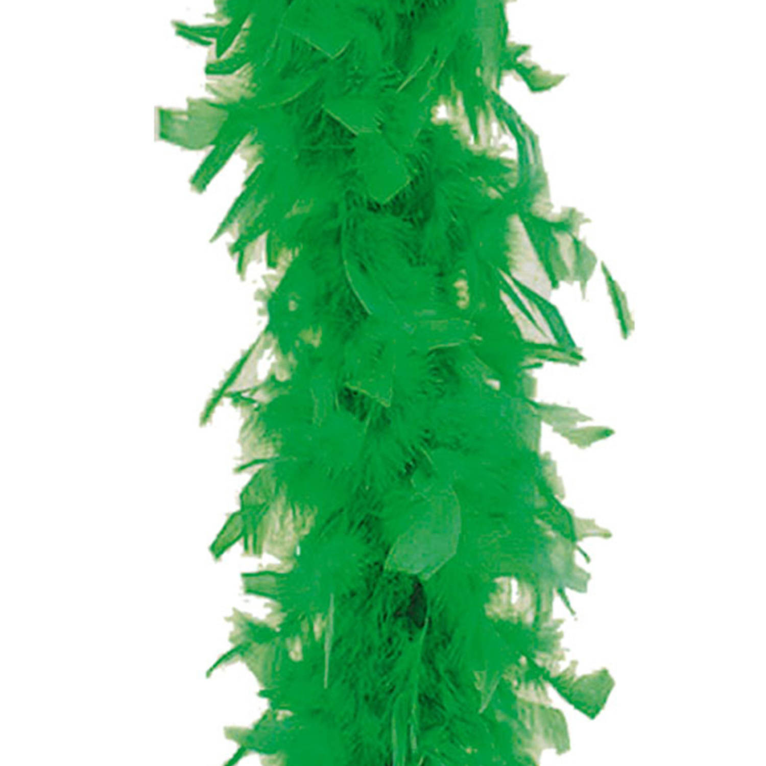 Carnaval verkleed veren Boa kleur groen 180 cm - Verkleed boa