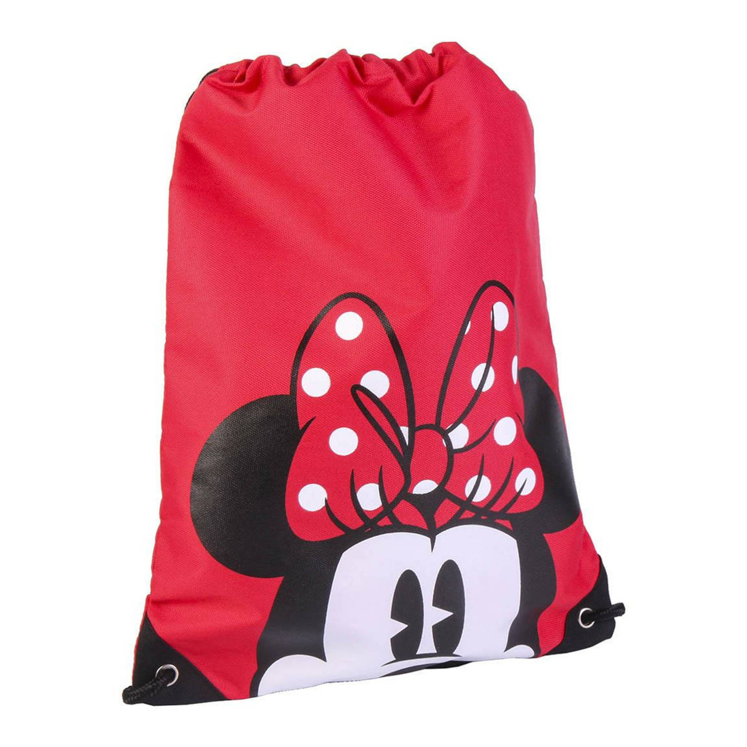 Disney Minnie Mouse gymtas-rugzak-rugtas voor kinderen rood polyester 29 x 40 cm Gymtasje zwemtasje