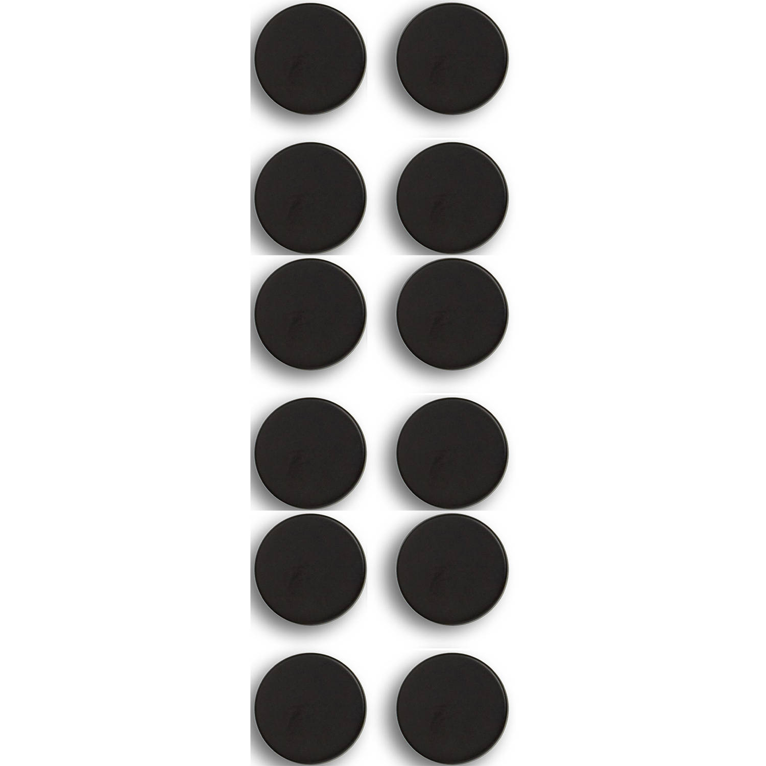 Whiteboard-koelkast magneten extra sterk 12x mat zwart 2 cm Magneten