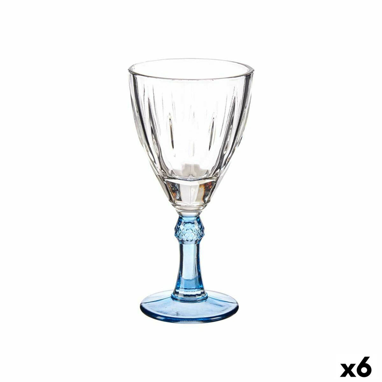 Wijnglas Exotic Kristal Blauw 6 Stuks (275 ml)