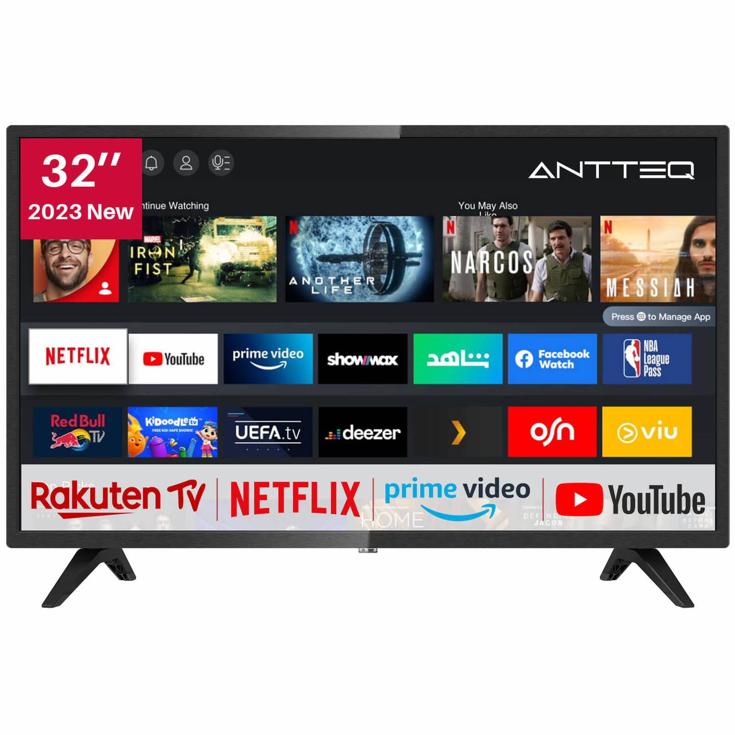 ANTTEQ AV32H3 32inch HD-ready Smart-TV