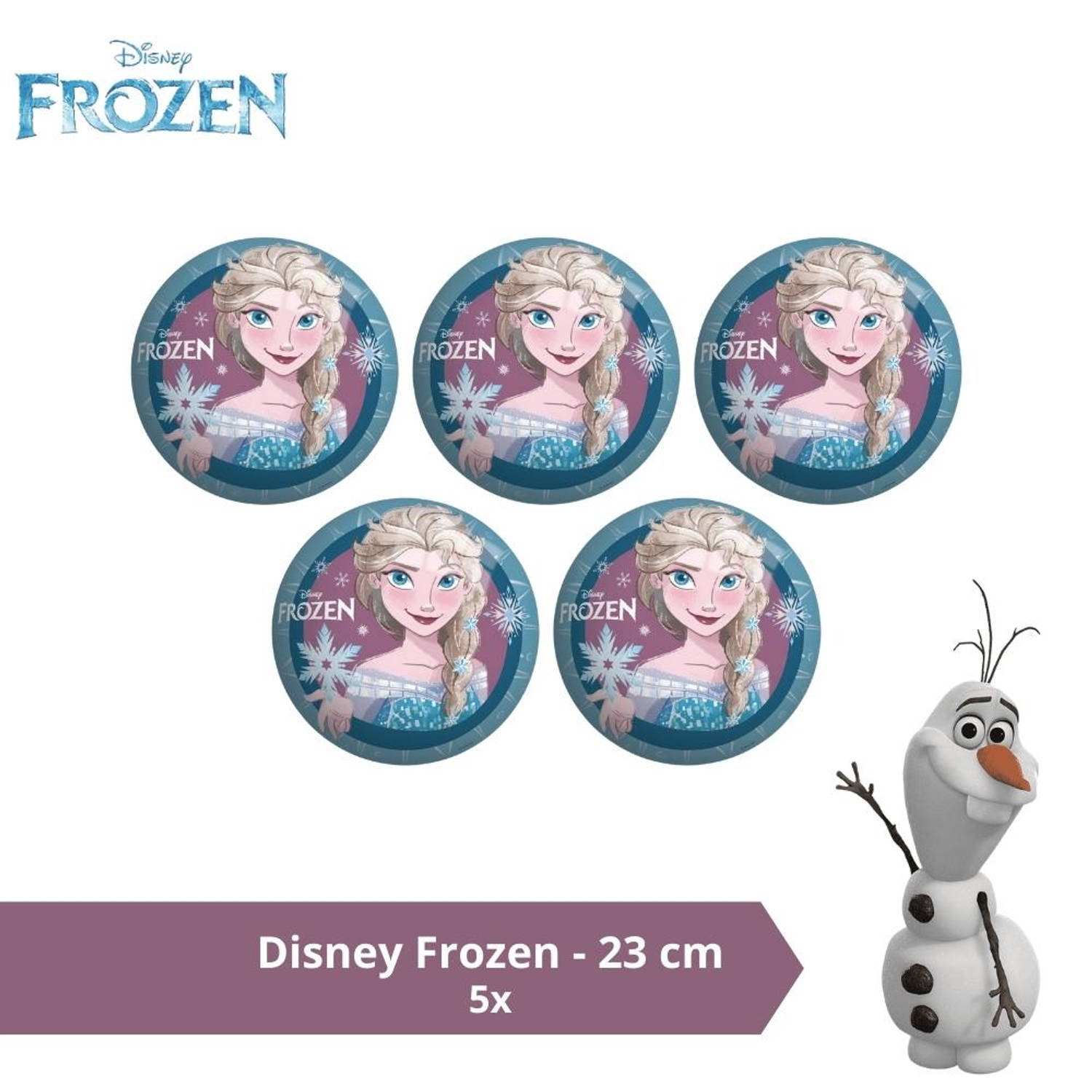 Bal - Voordeelverpakking - Disney Frozen II - 23 cm - 5 stuks