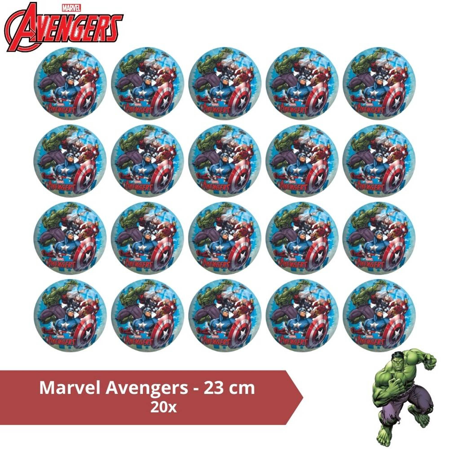 Bal - Voordeelverpakking - Marvel Avengers - 23 cm - 20 stuks