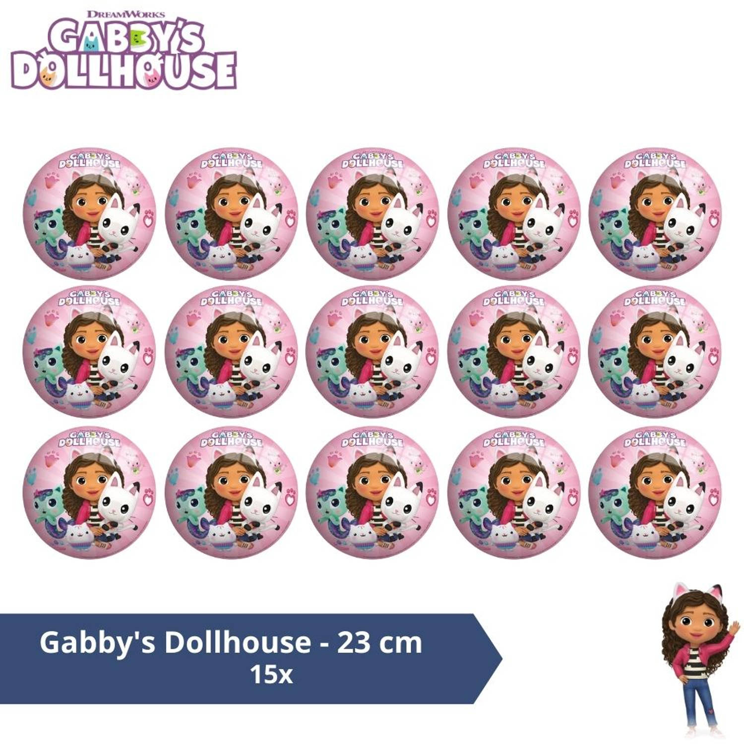 Bal - Voordeelverpakking - Gabby&apos;s Dollhouse - 23 cm - 15 stuks