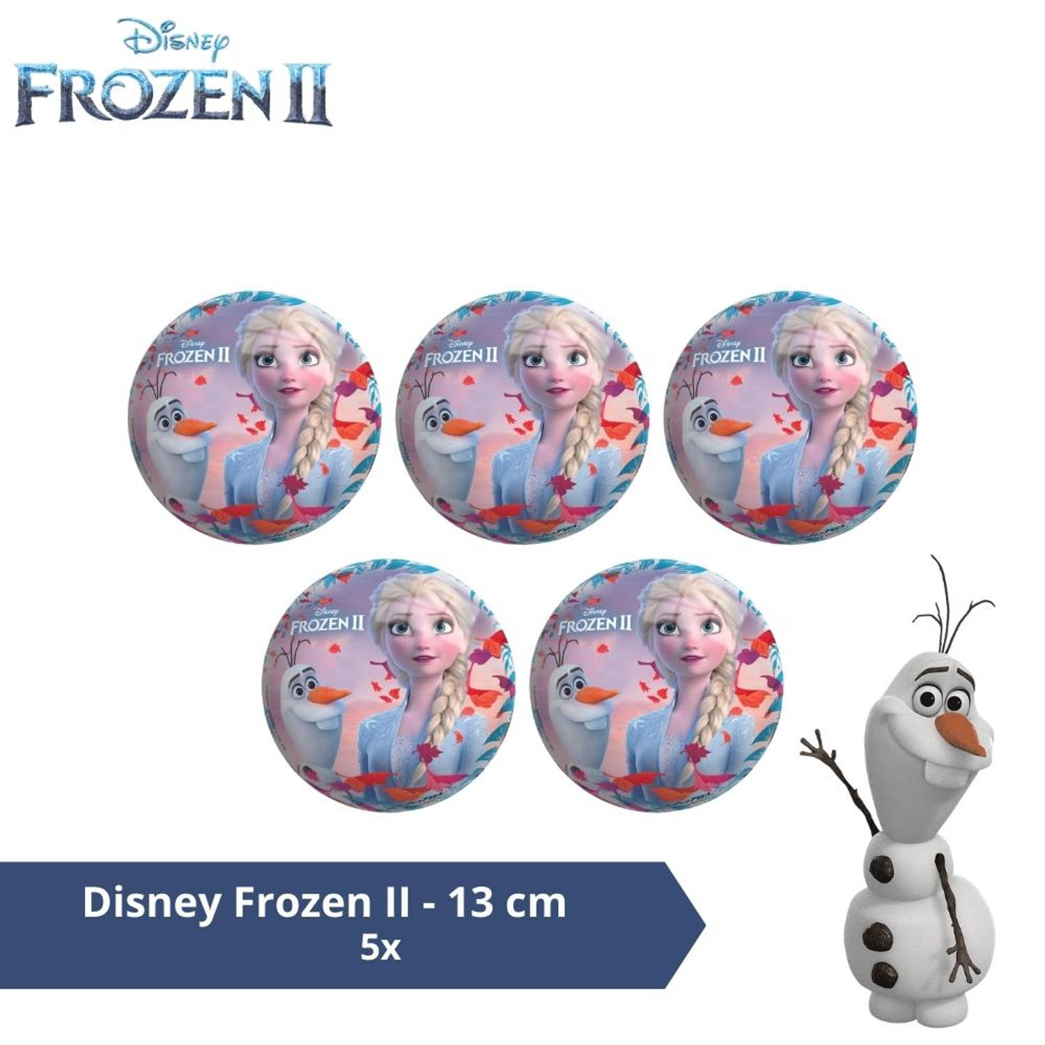 Bal - Voordeelverpakking - Disney Frozen II - 13 cm - 5 stuks