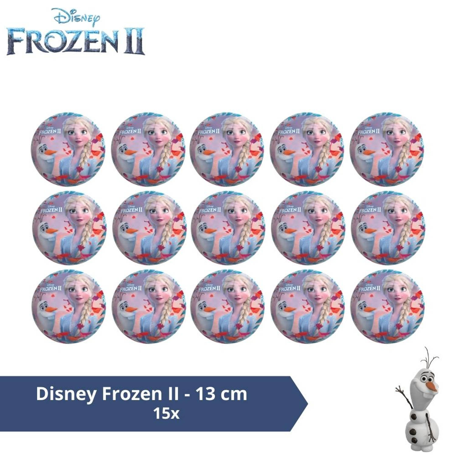Bal - Voordeelverpakking - Disney Frozen II - 13 cm - 15 stuks