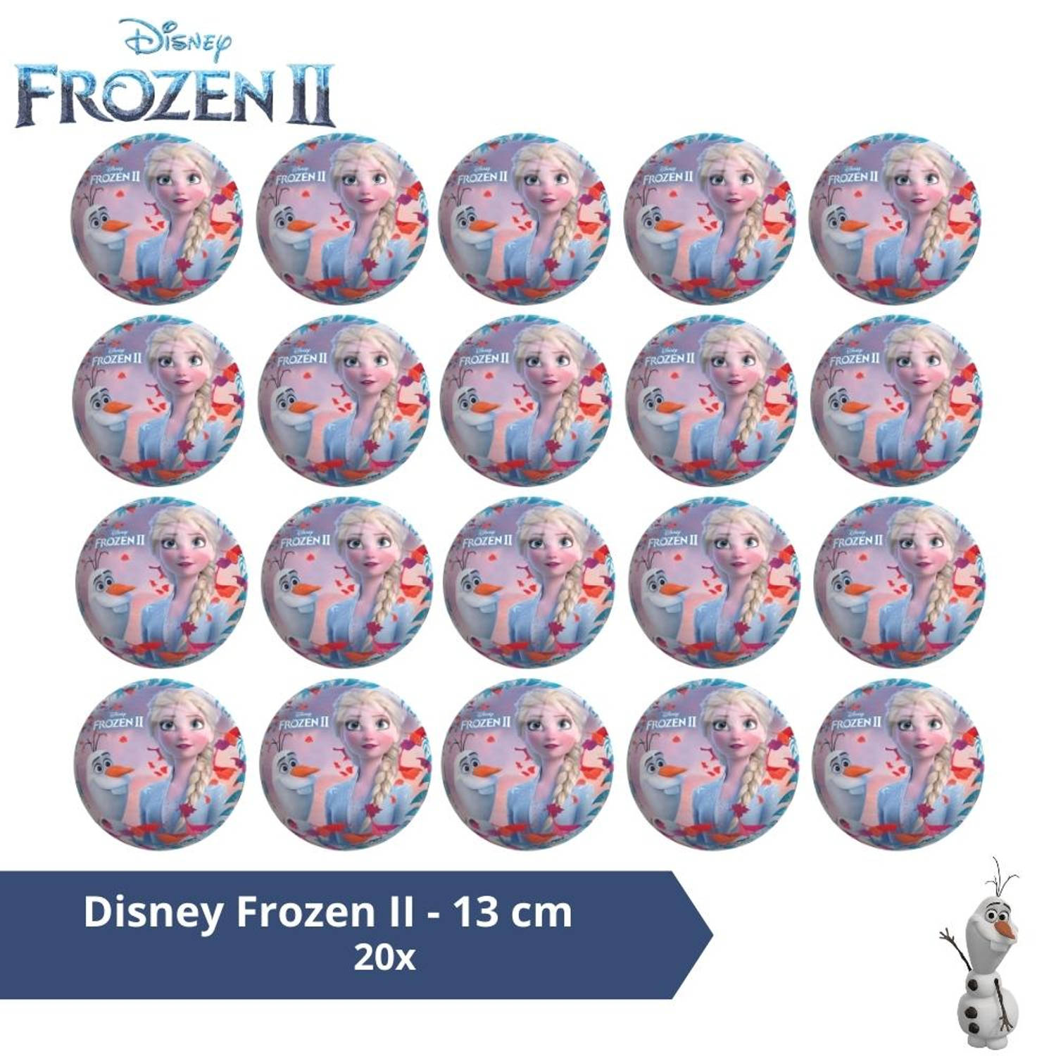Bal - Voordeelverpakking - Disney Frozen II - 13 cm - 20 stuks