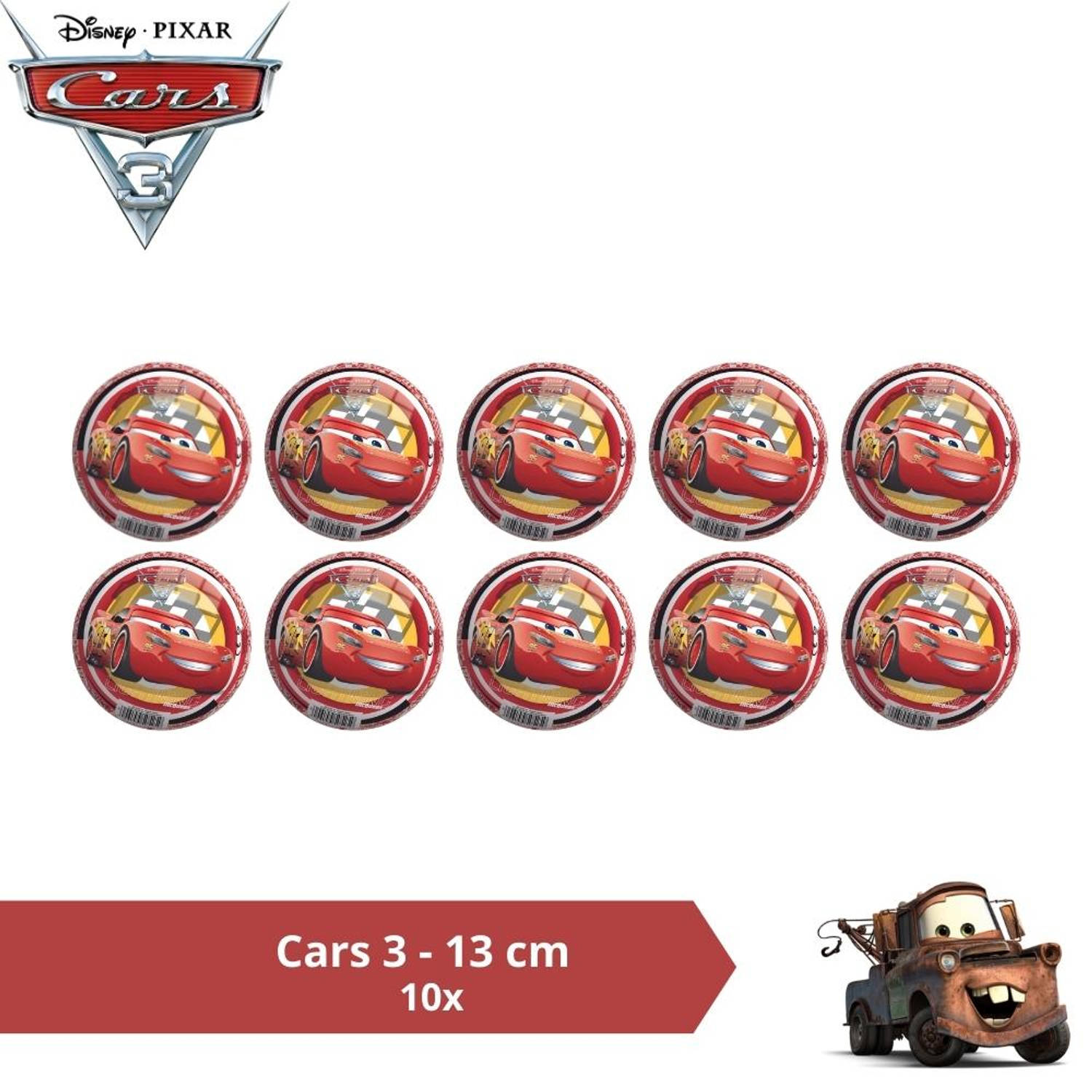 Bal - Voordeelverpakking - Cars - 13 cm - 10 stuks