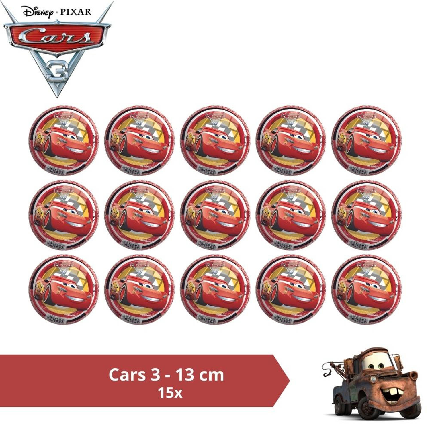 Bal - Voordeelverpakking - Cars - 13 cm - 15 stuks