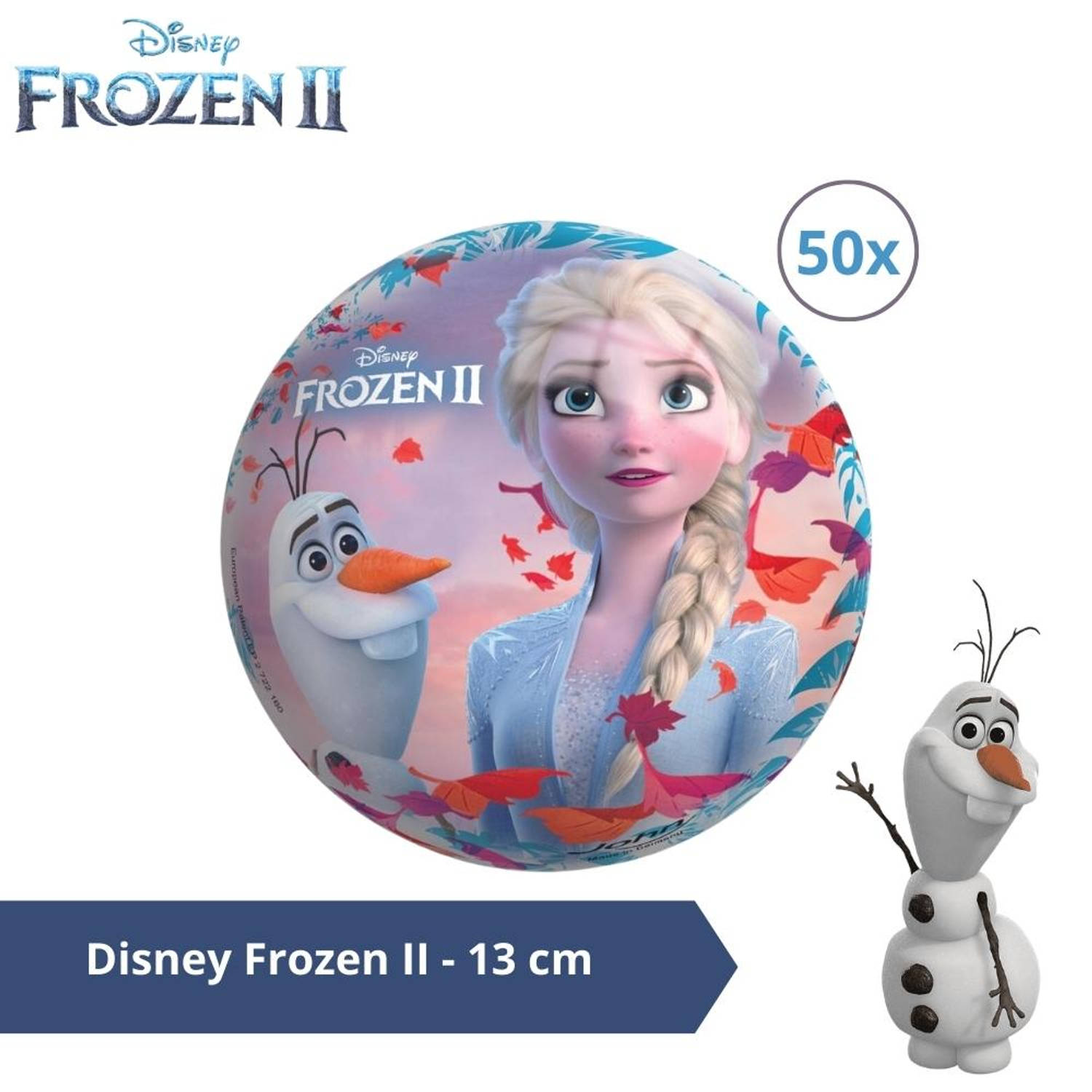 Bal - Voordeelverpakking - Disney Frozen II - 13 cm - 50 stuks