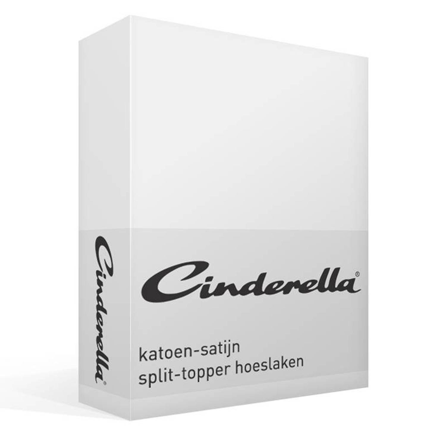 Cinderella Sundays Topper Hoeslaken met split (tot 15 cm) Satijn -