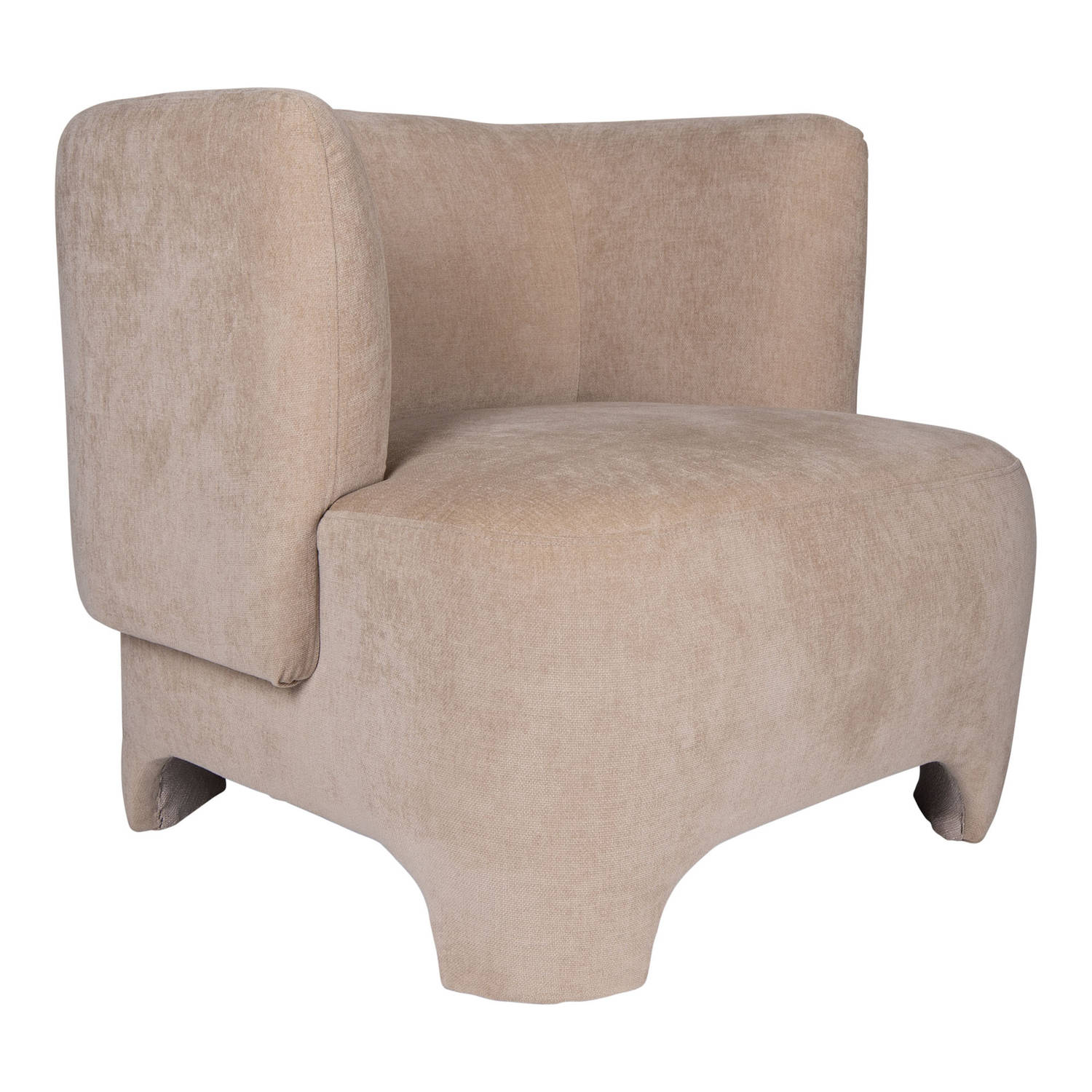 PTMD Damin Sand linen velvet look fauteuil