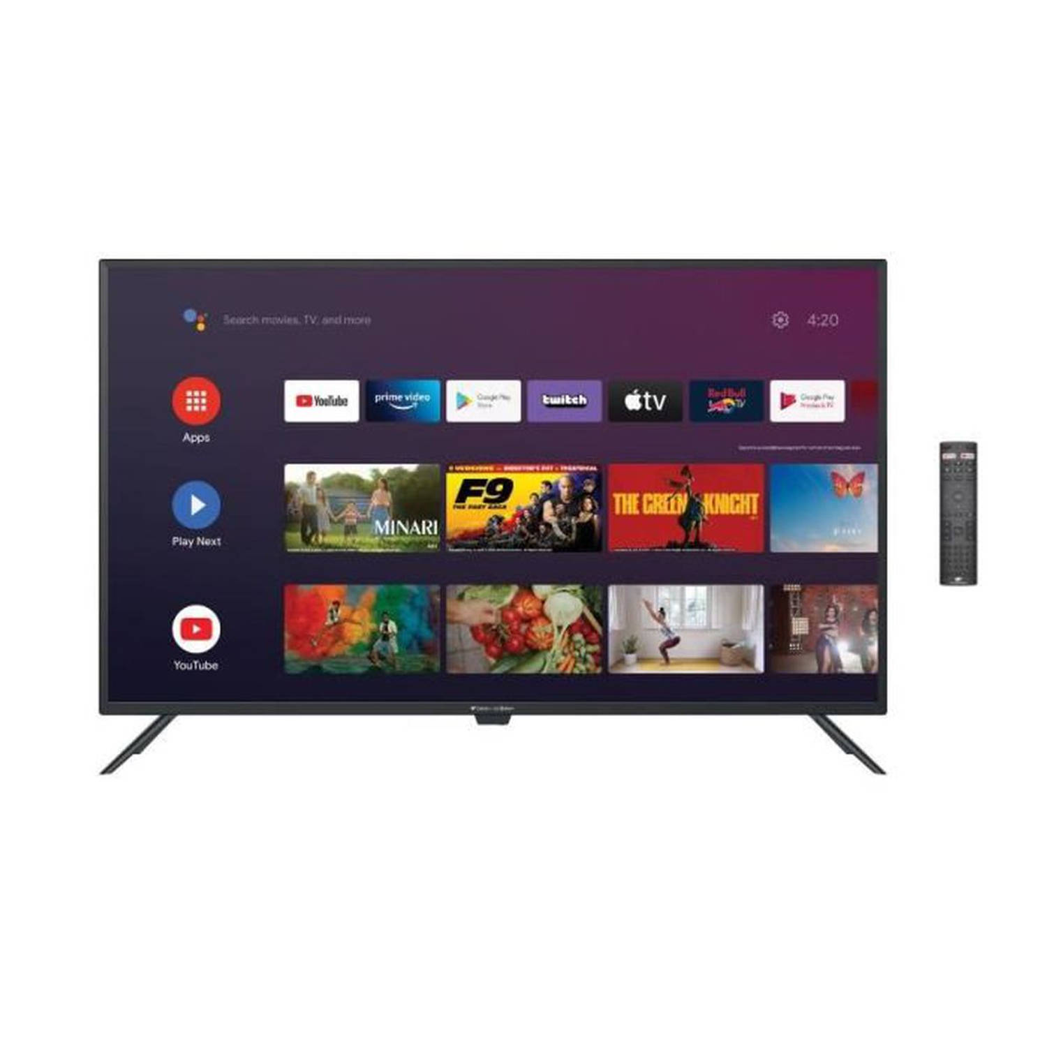 Android TV Continental Edison 43 &apos;&apos; (107.9cm) - UHD - 4K - HDR10 - 4XHDMI2.0