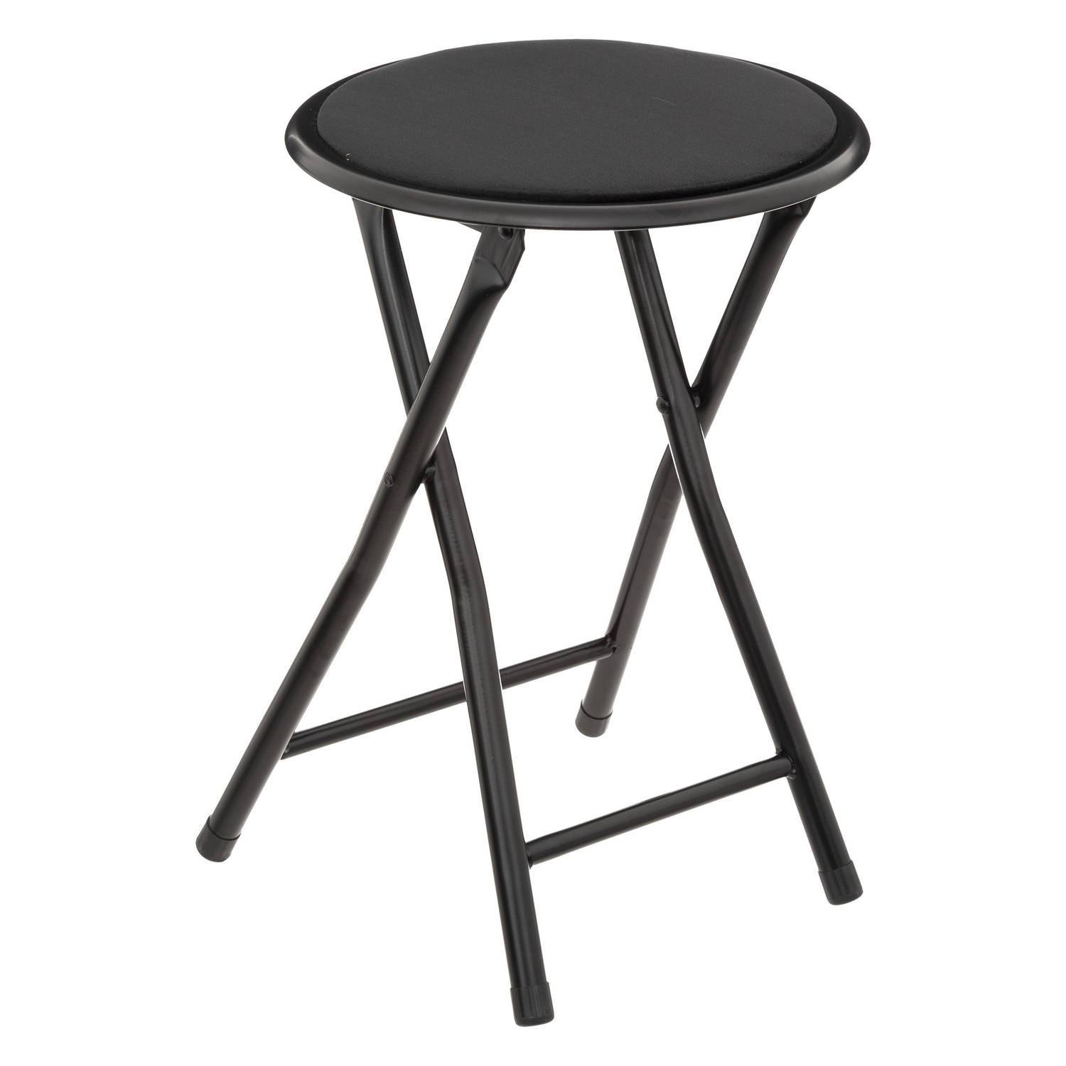Bijzet krukje-stoel Opvouwbaar zwart fluweel 29 x 45 cm Bijzettafels