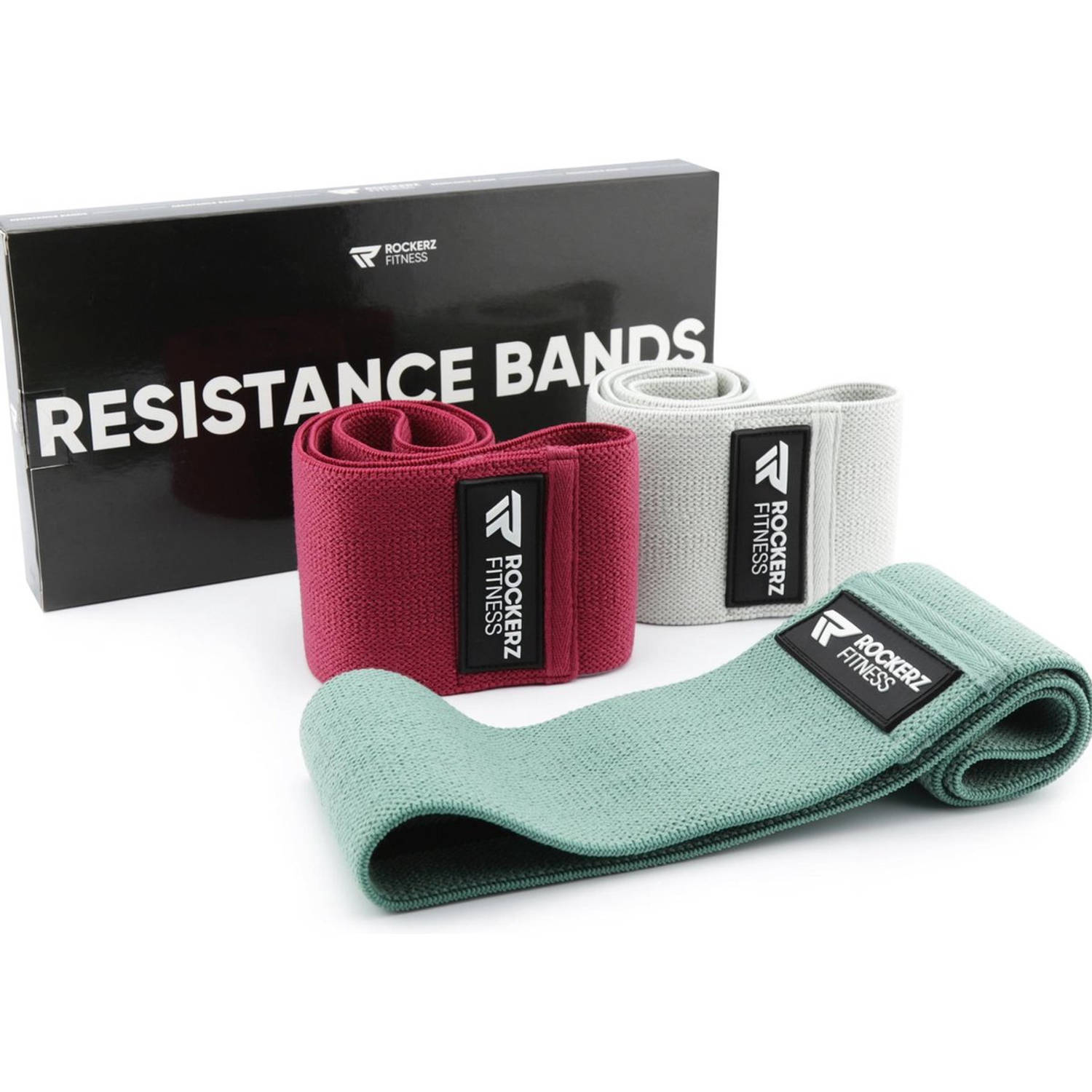 Weerstandsband Resistance band Fitness elastiek 3 Stuks Merlot