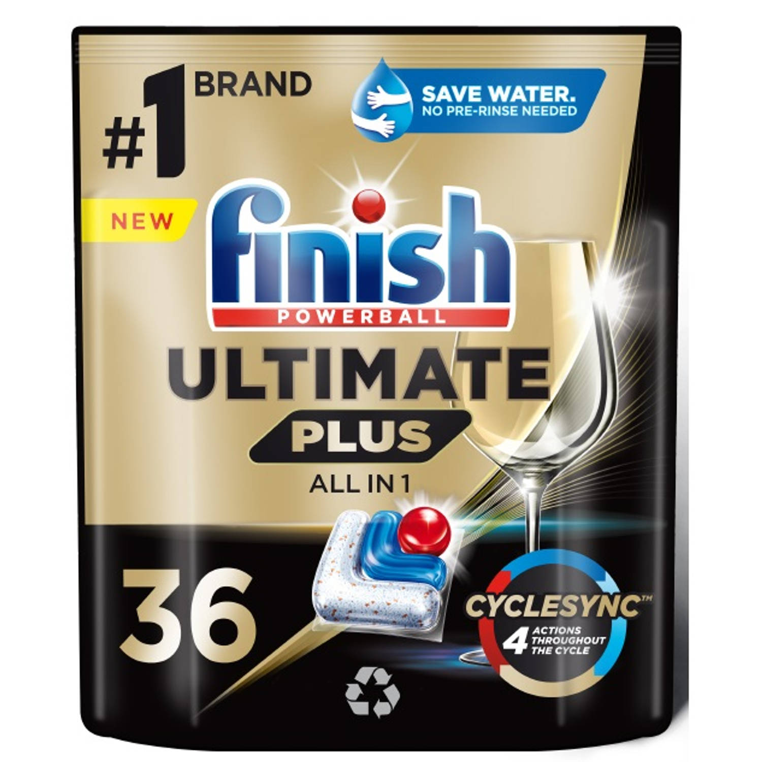 Ultimate Plus Fresh vaatwasmachine capsules 36st