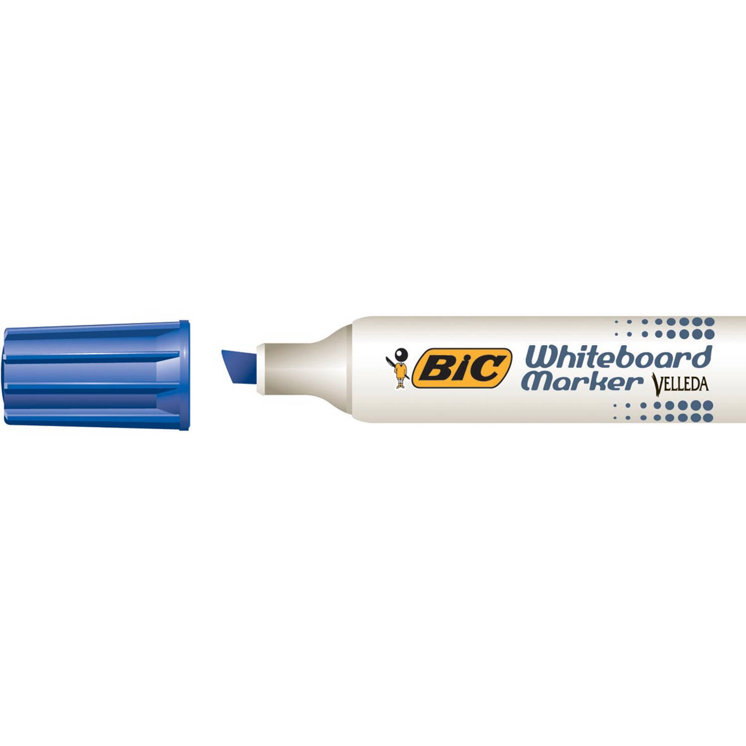 Viltstift Bic 1781 whiteboard schuin blauw 3-6mm