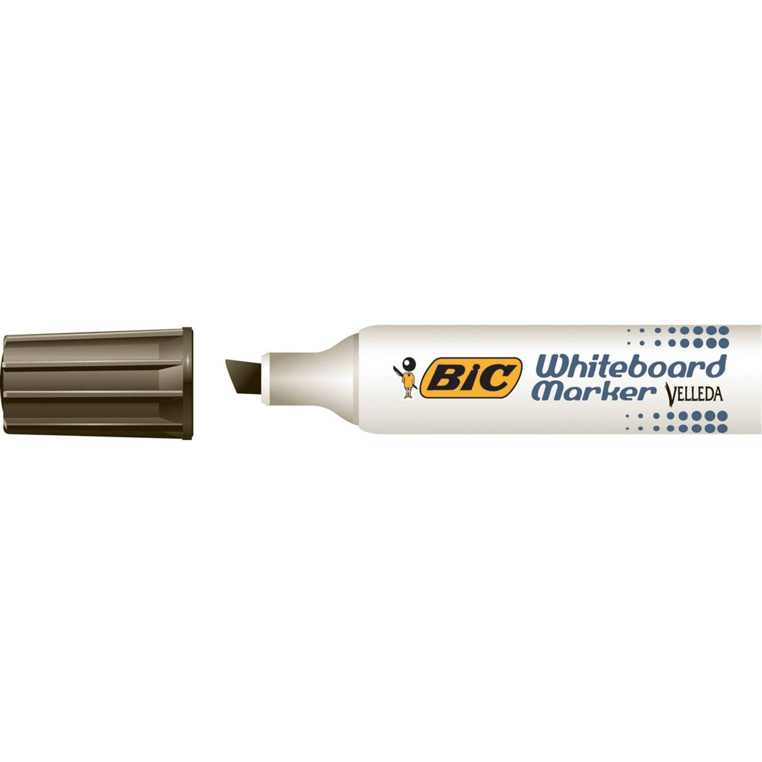 Viltstift Bic 1781 whiteboard schuin zwart 3-6mm