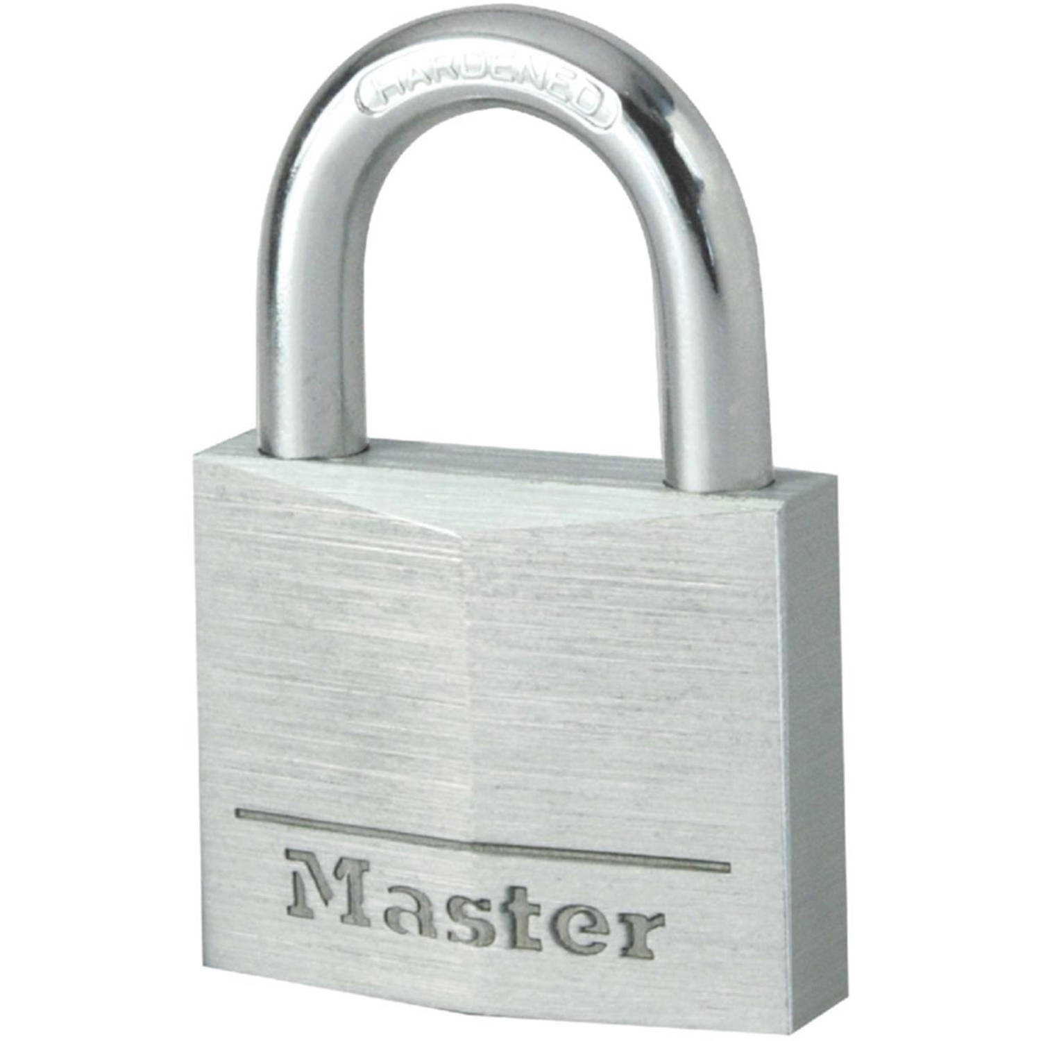 Master Lock hangslot met sleutel grijs aluminium 18 x 30 mm