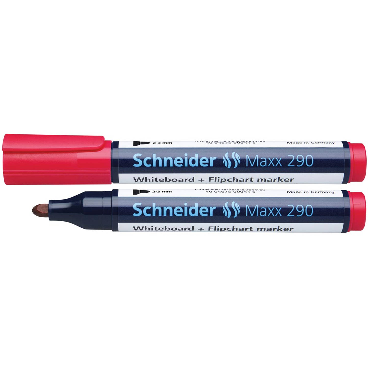 Schneider whiteboardmarker - Maxx 290 - ronde punt - rood - 10 stuks - voor whiteboard en flipover - S-129002-10