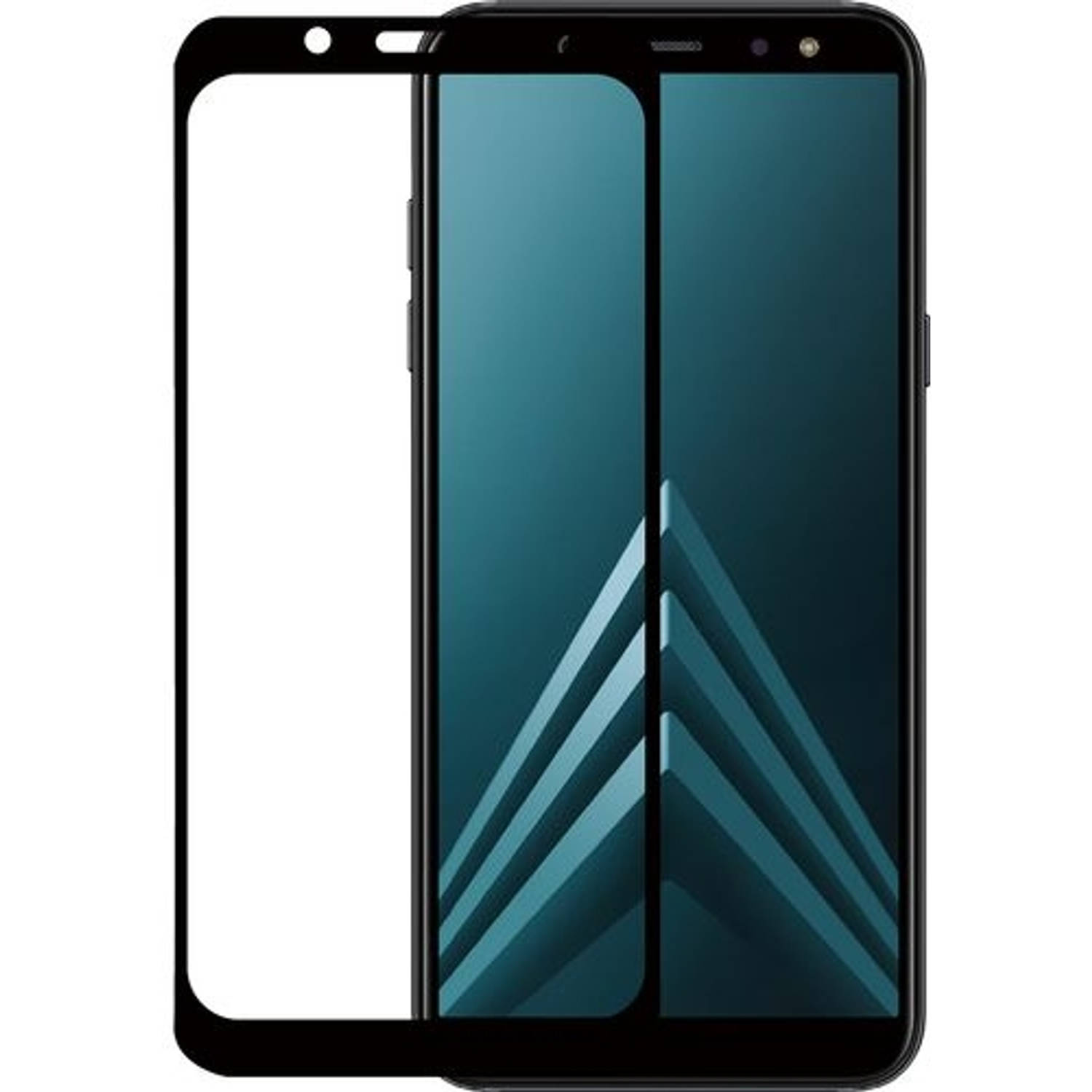 Azuri Tempered Glass flat RINOX ARMOR - zwart voor Samsung Galaxy A6 2018