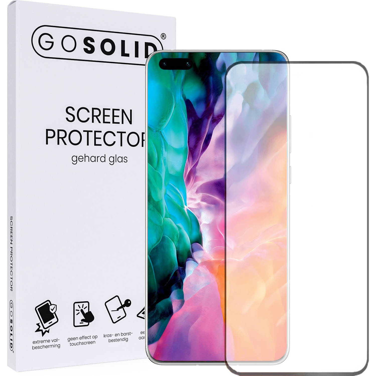 Go Solid! Huawei P40 Screenprotector Gehard Glas