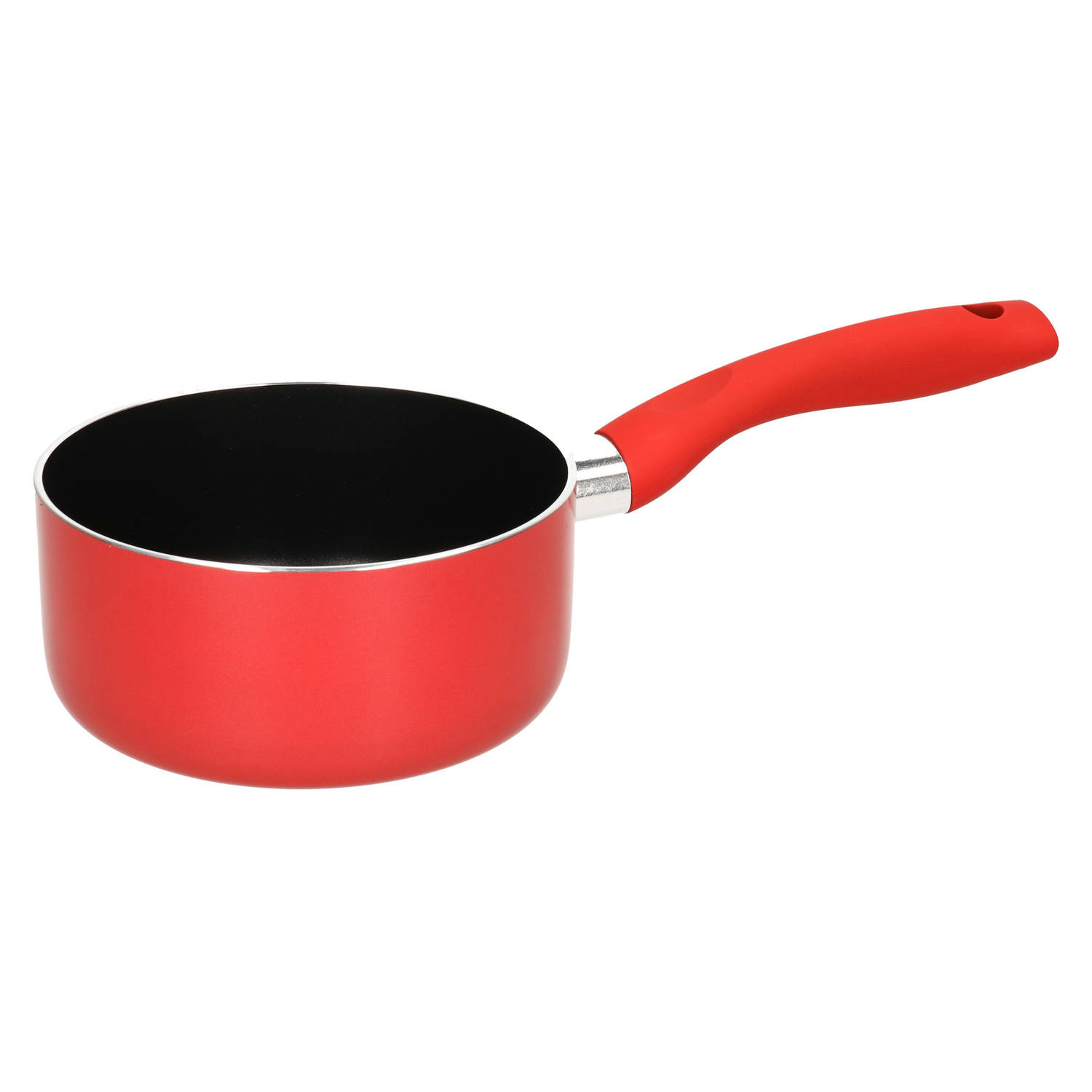 5Five - Steelpan/sauspan - Inductie - aluminium - rood/zwart - D16 cm