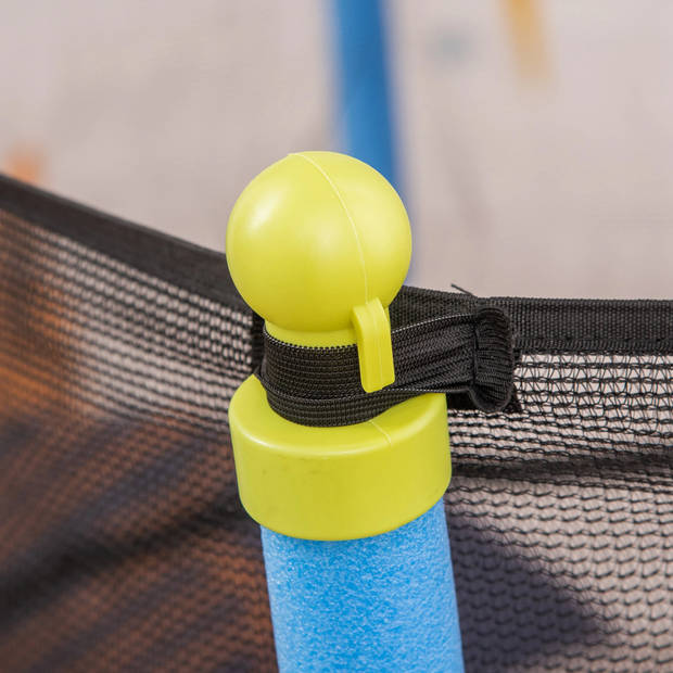 Kindertrampoline met veiligheidsnet - Trampoline - Buitenspeelgoed - Ø162cm - Blauw