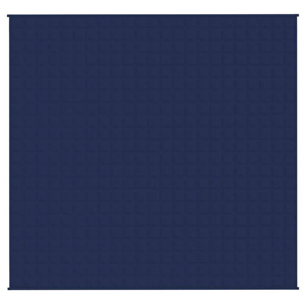 vidaXL Verzwaringsdeken 220x235 cm 15 kg stof blauw