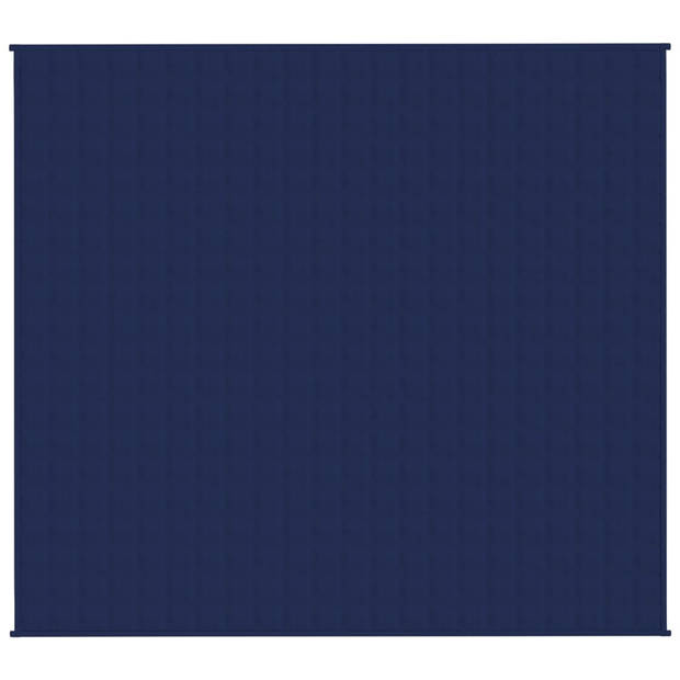 vidaXL Verzwaringsdeken 200x230 cm 9 kg stof blauw