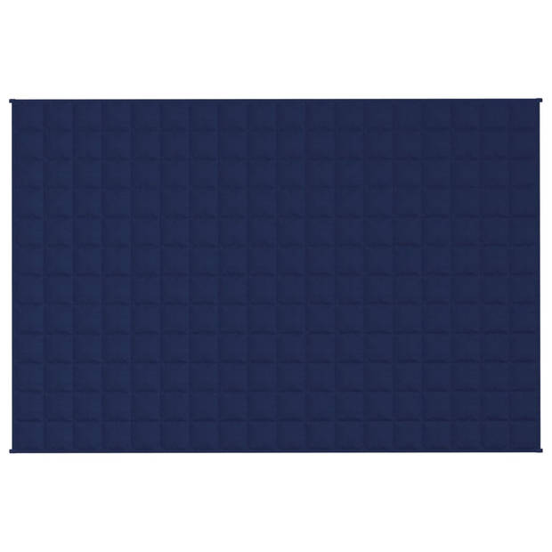 vidaXL Verzwaringsdeken 122x183 cm 9 kg stof blauw