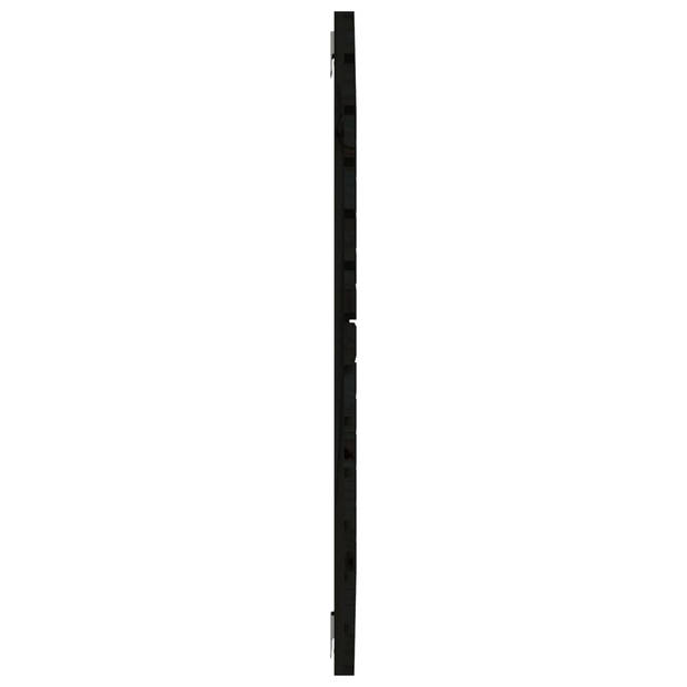 vidaXL Hoofdbord wandmontage 146x3x91,5 cm massief grenenhout zwart