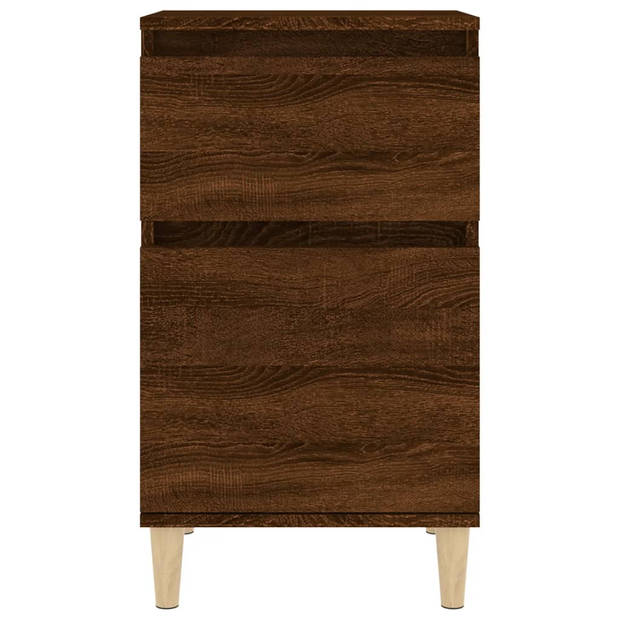 vidaXL Nachtkastjes 2 st 40x35x70 cm bewerkt hout bruin eikenkleur