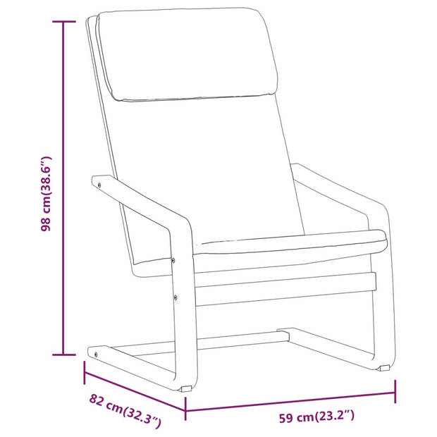 vidaXL Relaxstoel stof donkergrijs