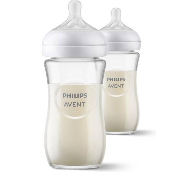 Philips Avent - Glas Babyfles - Natural Response - 2 stuks - 240ml