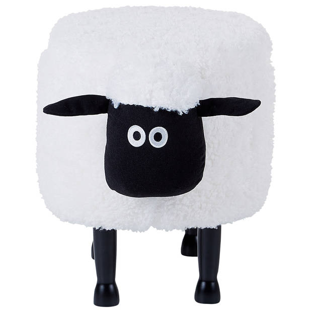 Beliani SHEEP - Dierenhocker-Wit-Polyester