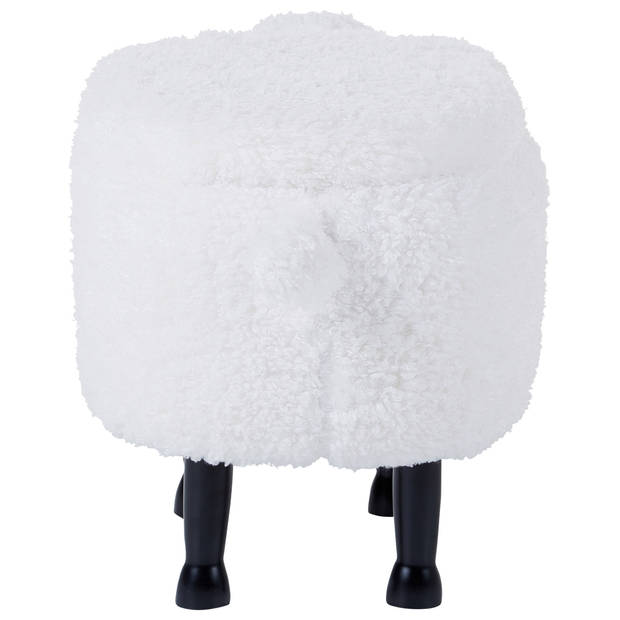 Beliani SHEEP - Dierenhocker-Wit-Polyester