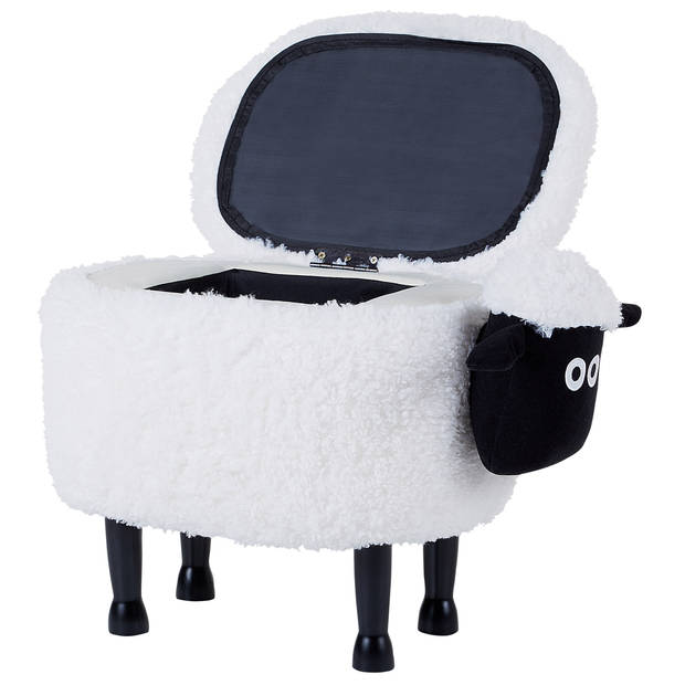 Beliani SHEEP - Dierenhocker-Wit-Polyester