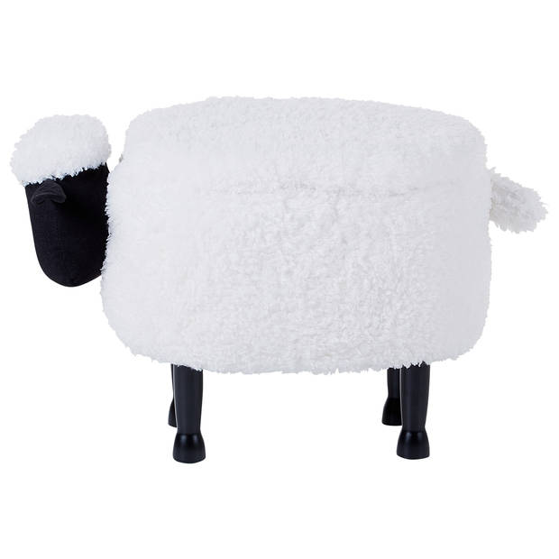 Beliani SHEEP - Dierenhocker-Wit-Polyester