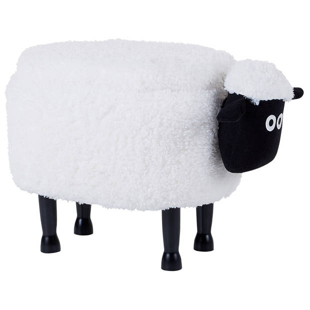 Beliani SHEEP - Dierenhocker-Wit-Polyester