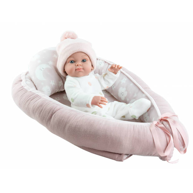 Paola Reina Pop Minipikolines meisje met bed (32cm)