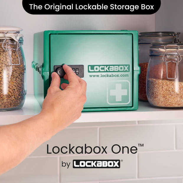 Lockabox One™ Afsluitbare Medicijnkast - Opbergbox met Cijferslot - Groen