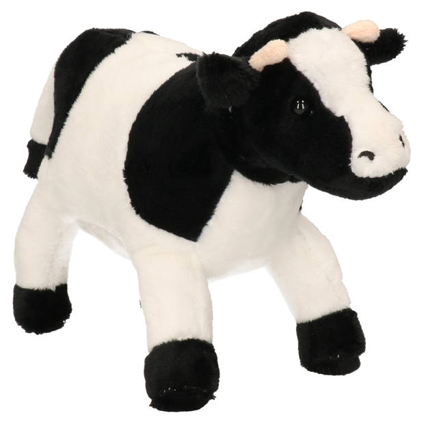 Pluche knuffel boerderijdieren set Koe en Paard van 22 cm - Knuffel boederijdieren