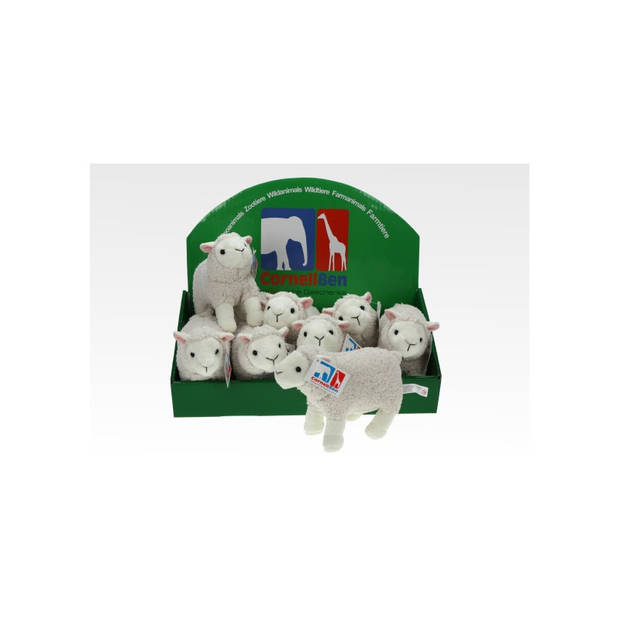 Pluche knuffel boerderijdieren set Koe en Schaap/lammetje van 22 cm - Knuffel boederijdieren