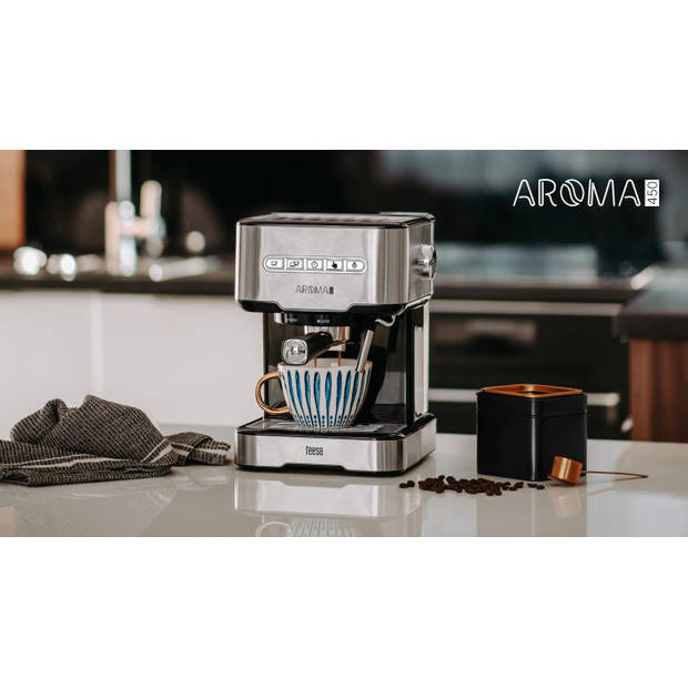 Teesa Espressomachine AROMA 450 met melkopschuimer 850W TSA4010