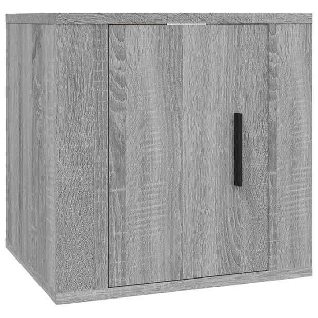 The Living Store Televisiekastenset - Klassiek - Tv-meubel - 57x34.5x40cm + 40x34.5x40cm - Kleur- Grijs Sonoma Eiken -